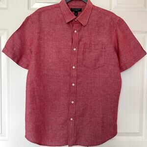 Banana Republic Men's Camden Linen Short Sleeve Shirt, size Medium